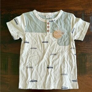 City Mouse Car Print Henley